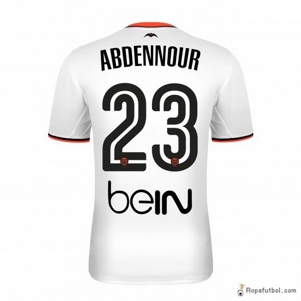 Camiseta Valencia Replica Primera Ropa Abdennour 2016/17 Blanco